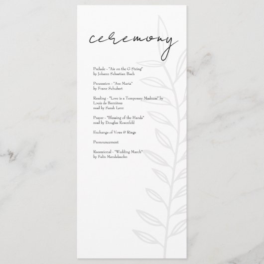 Boho Black Vintag Botanical Programm (Vorderseite)