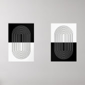 Boho Black & White Bilderwand Sets (Vorderseite)