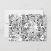 Boho Black & White Moon Phases RSVP Karte (Rückseite)