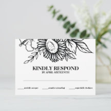 Boho Black & White Sunflower Bouquet Handfastet