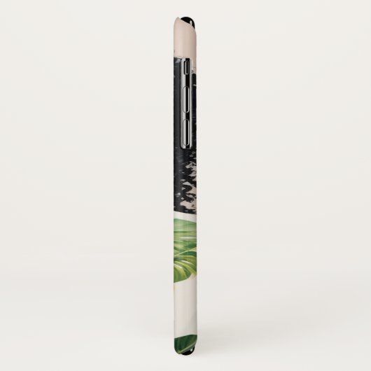 Boho Black Woman Botanical Portrait Case-Mate iPhone Hülle (Hinten/Links)