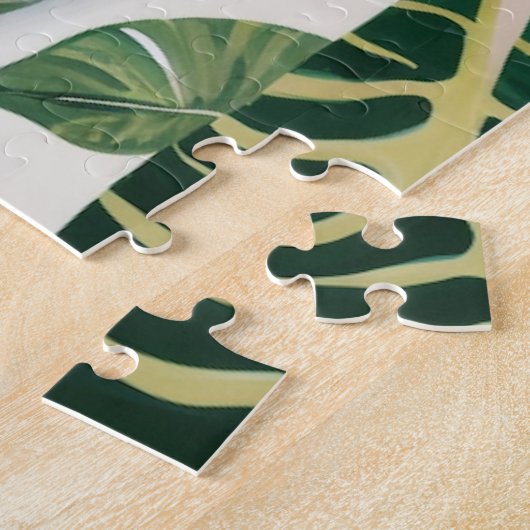 Boho Black Woman Botanical Portrait Puzzle (Seite)