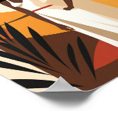 Boho Black Woman Faceless Wall Art Deco Poster (Ecke)