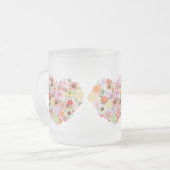 Boho Bläserner HerzNAME Sweet Liebe Orange Fun Mattglastasse (Vorderseite Links)
