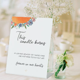 Boho bläst diese Kerze in der liebenden Erinnerung Sockelschild