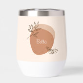 Boho-Blattdesign mit individuelle Name (Rückseite)