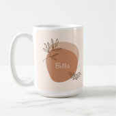 Boho-Blattdesign mit individuelle Name Kaffeetasse (Links)