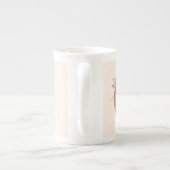 Boho-Blattdesign mit individuelle Name Porzellantasse (Rückseite)