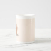 Boho-Blattdesign mit individuelle Name Porzellantasse (Vorderseite)