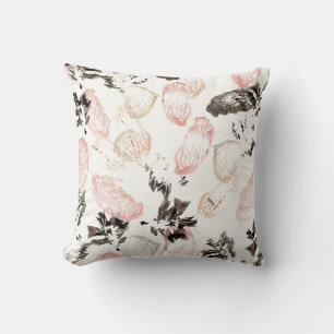 Boho Blätter and Feathers Accent Pillow Kissen