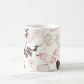 Boho Blätter and Feathers Tasse (Mittel)