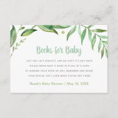 Boho Blätter Baby Shower Reservierungskarte Begleitkarte (Vorderseite)