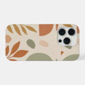 Boho-Blätter-Handyhülle | Moderne Botanik iPhone Hülle (Rückseite (Horizontal))