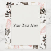 Boho Blätter und Feathers Flaschenetiketten Weinetikett (Einzelnes Label)