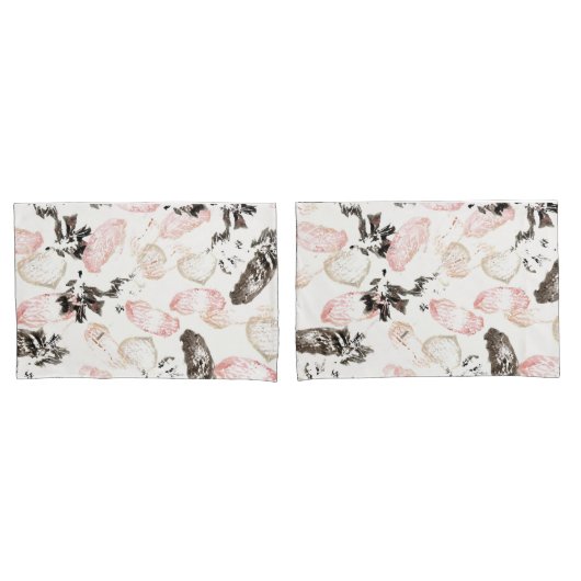 Boho Blätter und Feathers Full Print Standard Sham Kissenbezug (Vorderseite-Set)