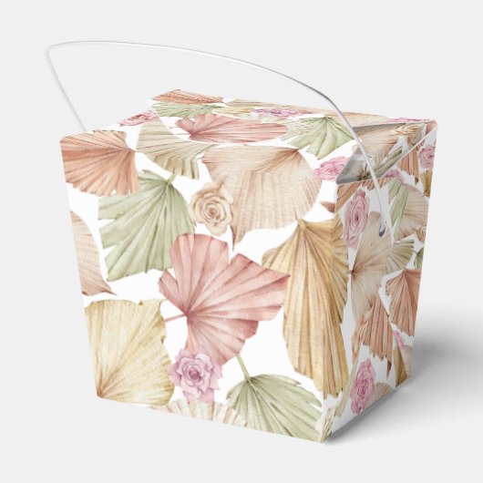 Boho Blätter und Rose Geschenkschachtel (Rückseite)