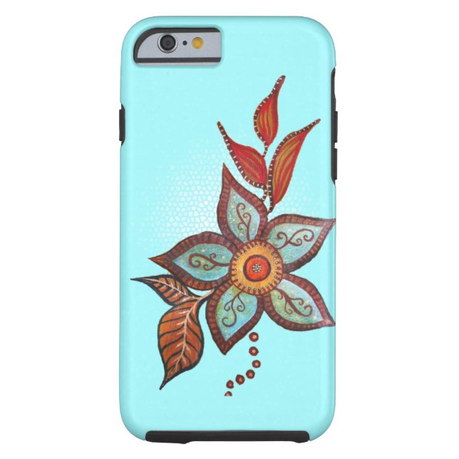 Boho Blau Case-Mate iPhone Hülle (Rückseite)