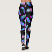 BOHO BLAU PINK FEDERMUSTER LEGGINGS (Rückseite)