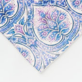 Boho Blau und Lila Muster Gemütliches Fleece Blank (Ecke)