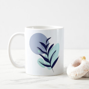Boho blaue Blume Kaffeetasse