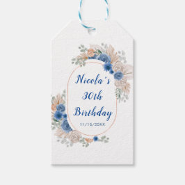 Boho Blaue Pampasgras Geschenkanhänger