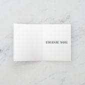 Boho blaue Schmetterlinge u. Zebra danken Ihnen zu Dankeskarte (Innenseite)