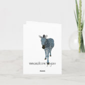 Boho blaue Schmetterlinge u. Zebra danken Ihnen zu Dankeskarte (Rückseite)