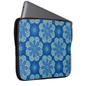 Boho blauen Medaillen Laptop-Sieb Laptopschutzhülle (Vorne Rechts)