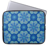 Boho blauen Medaillen Laptop-Sieb Laptopschutzhülle (Vorderseite)