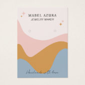 Boho blauer Senf Schmuckmacher Qr Logo Ohrring (Vorderseite)