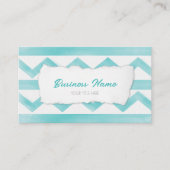 Boho blaues Muster QR Küstenruhig Visitenkarte (Vorderseite)