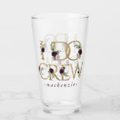 Boho Bling | Bachelorette Brautparty I Crew Glas (Rückseite)