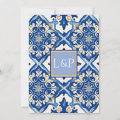 Boho Bliss: Chic Summer Tile Hochzeit Einladung (Rückseite)