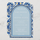 Boho Bliss: Chic Summer Tile Hochzeit Einladung (Vorne/Hinten)