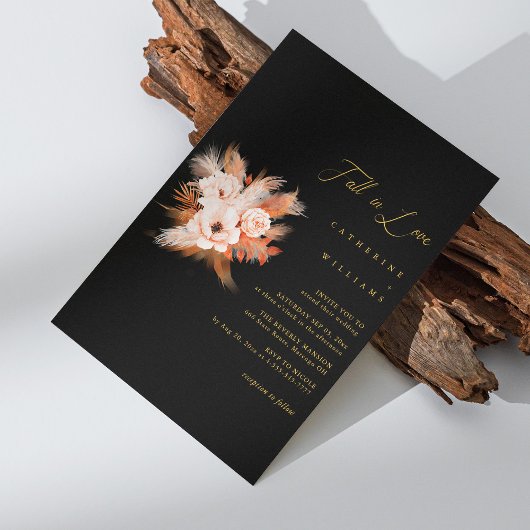 Boho Bliss: Herbst in der Hochzeit der Liebe Einladung