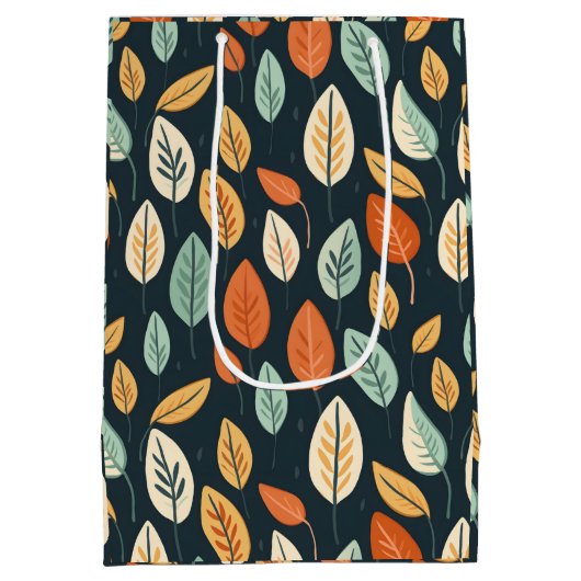 Boho Bliss Herbstlaubs Mittlere Geschenktüte (Rückseite)