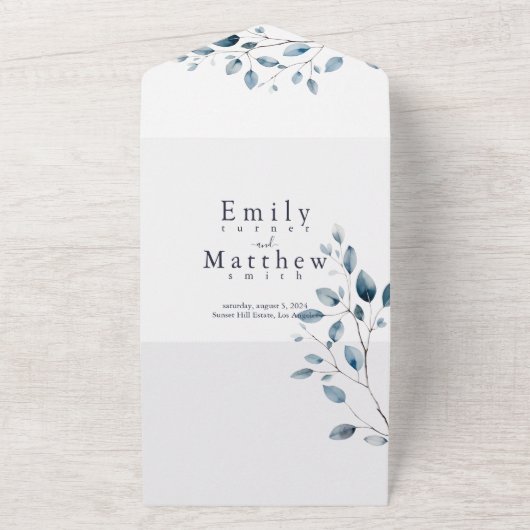 Boho Bliss Wedding All In One Einladung (Außenbereich)