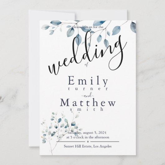 Boho Bliss Wedding Einladung (Vorderseite)