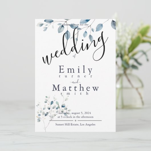 Boho Bliss Wedding Einladung (Stehend Vorderseite)