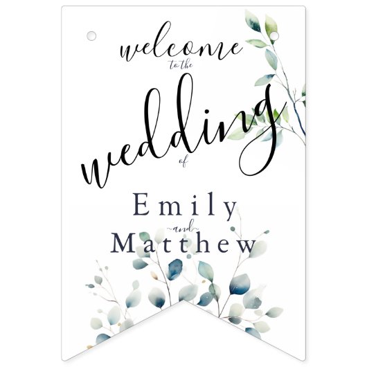 Boho Bliss Wedding Wimpelkette (Erste Fahne)