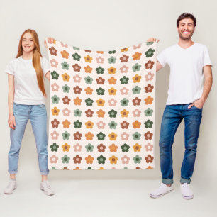 Boho Blocks Floral Fleecedecke