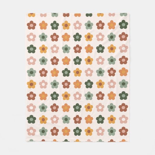 Boho Blocks Floral Fleecedecke (Vorderseite)