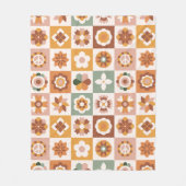 Boho Blocks Floral Fleecedecke (Vorderseite)
