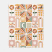 Boho Blocks Floral Fleecedecke (Vorderseite)