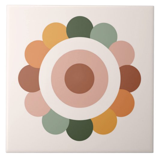 Boho Blocks Floral Fliese (Vorderseite)