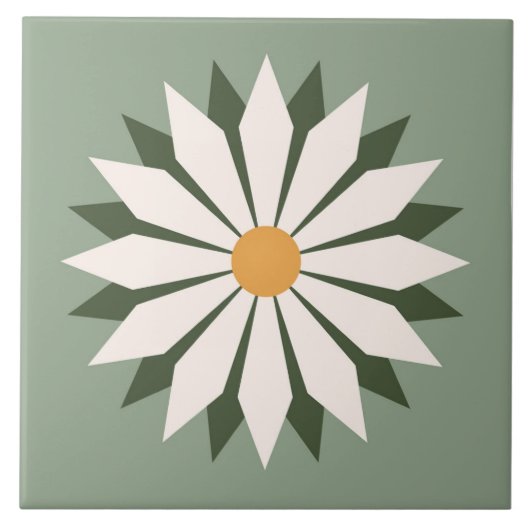 Boho Blocks Floral Fliese (Vorderseite)
