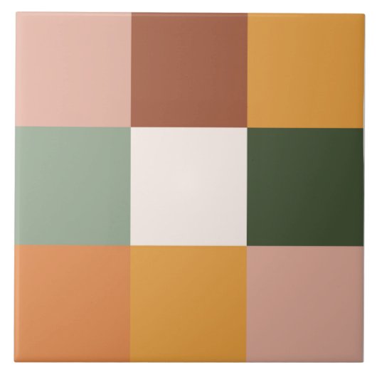 Boho Blocks Floral Fliese (Vorderseite)