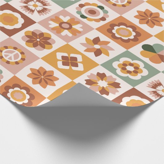 Boho Blocks Floral Geschenkpapier (Ecke)