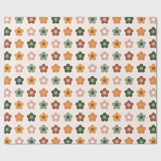 Boho Blocks Floral Geschenkpapier (Flach)