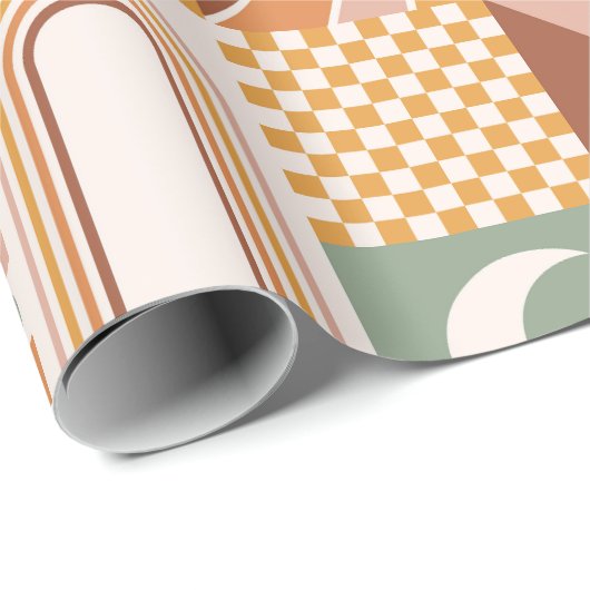 Boho Blocks Floral Geschenkpapier (Rolleneckpunkt)